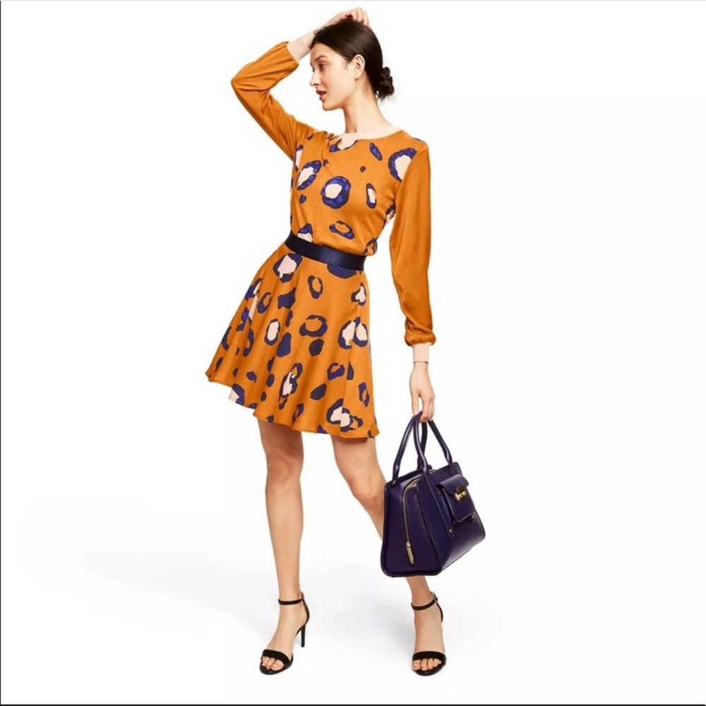 3.1 Phillip Lim for Target Orange & Blue Leopard Skirt 10